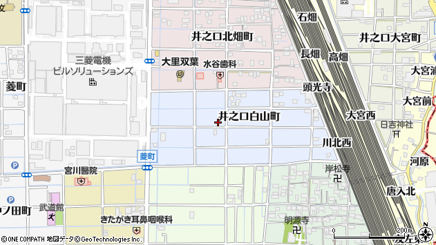 〒492-8158 愛知県稲沢市井之口白山町の地図