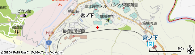 神奈川県箱根町（足柄下郡）宮ノ下周辺の地図