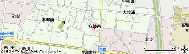 愛知県稲沢市祖父江町両寺内（八幡西）周辺の地図