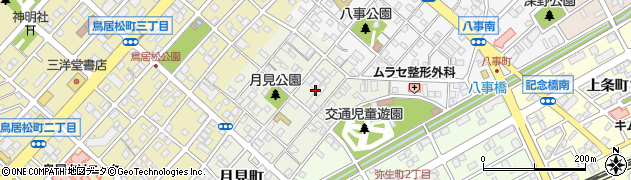 愛知県春日井市月見町周辺の地図