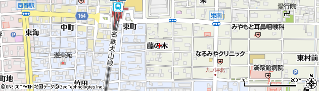 愛知県北名古屋市鹿田藤の木21周辺の地図