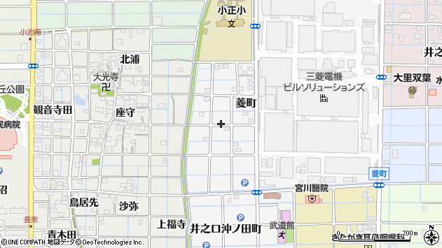 〒492-8161 愛知県稲沢市菱町の地図
