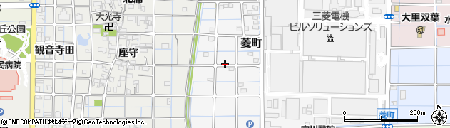 愛知県稲沢市菱町周辺の地図