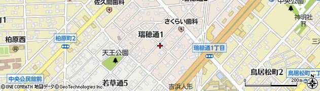 愛知県春日井市瑞穂通1丁目周辺の地図