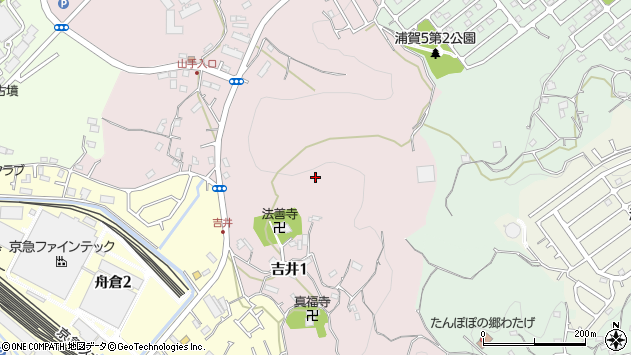 〒239-0804 神奈川県横須賀市吉井の地図