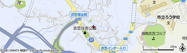神奈川県横須賀市衣笠町周辺の地図