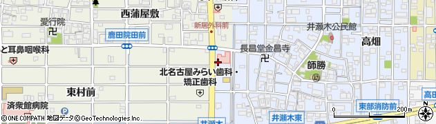愛知県北名古屋市井瀬木鴨74周辺の地図