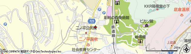 神奈川県足柄下郡箱根町二ノ平1067周辺の地図