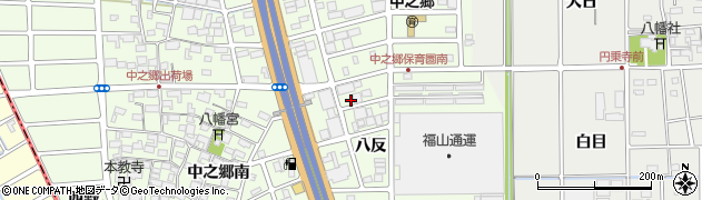 愛知県北名古屋市中之郷八反43周辺の地図