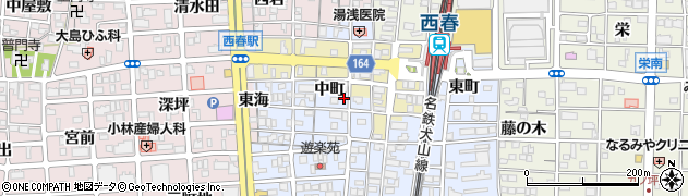 愛知県北名古屋市九之坪中町周辺の地図