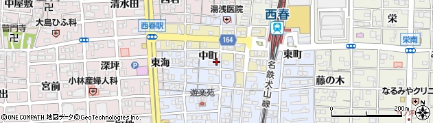 愛知県北名古屋市九之坪（中町）周辺の地図