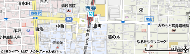 愛知県北名古屋市九之坪東町周辺の地図