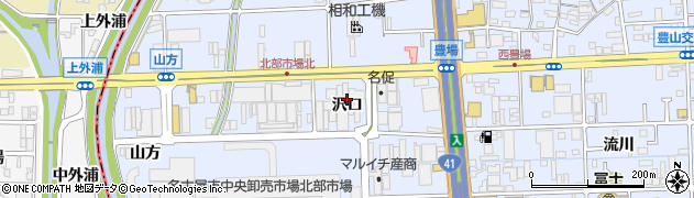 愛知県西春日井郡豊山町豊場沢口周辺の地図