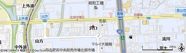 愛知県豊山町（西春日井郡）豊場（沢口）周辺の地図