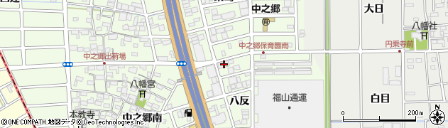 愛知県北名古屋市中之郷八反27周辺の地図