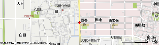 愛知県北名古屋市石橋（東出）周辺の地図