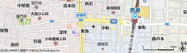 愛知県北名古屋市九之坪（西町）周辺の地図