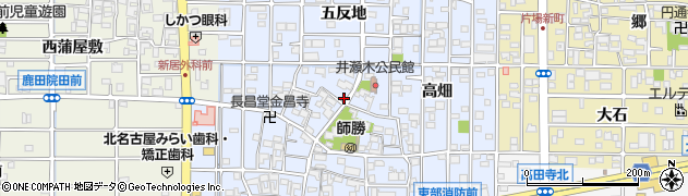 愛知県北名古屋市井瀬木周辺の地図