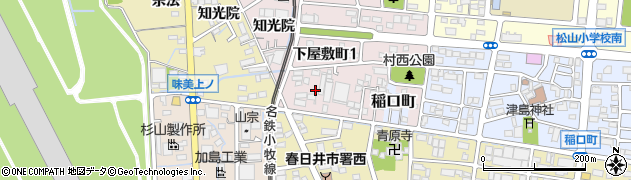 愛知県春日井市下屋敷町（知光院）周辺の地図