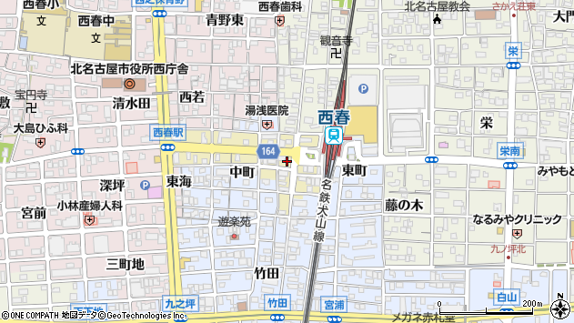 〒481-0040 愛知県北名古屋市西春駅前の地図
