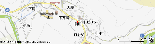 愛知県豊田市浅谷町前田590周辺の地図