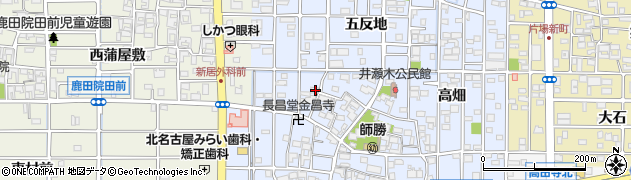 愛知県北名古屋市井瀬木鴨59-3周辺の地図