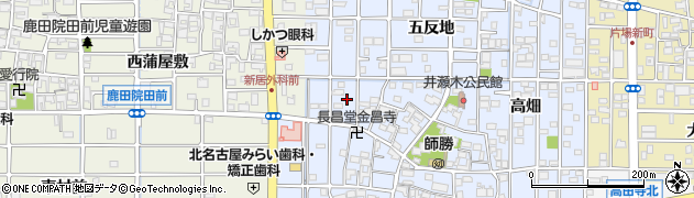 愛知県北名古屋市井瀬木鴨57周辺の地図