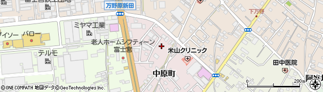 静岡県富士宮市中原町62周辺の地図