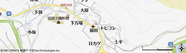 愛知県豊田市浅谷町前田周辺の地図