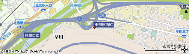 神奈川県警察本部第二交通機動隊小田原分駐所周辺の地図