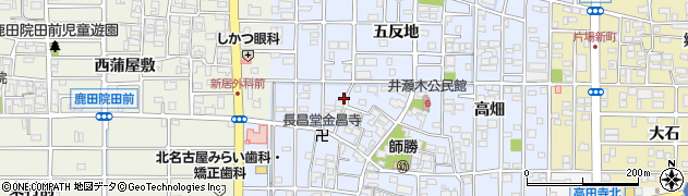 愛知県北名古屋市井瀬木鴨59-2周辺の地図