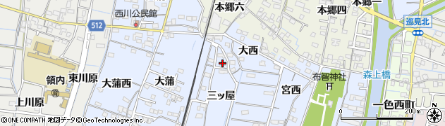 愛知県稲沢市祖父江町本甲三ッ屋15周辺の地図