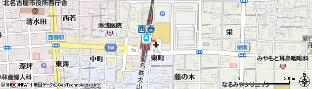 西春駅東口周辺の地図