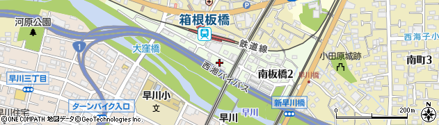 神奈川県小田原市南板橋周辺の地図