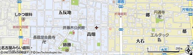 愛知県北名古屋市井瀬木（高畑）周辺の地図