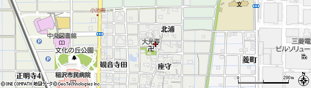 愛知県稲沢市長束町北浦64周辺の地図