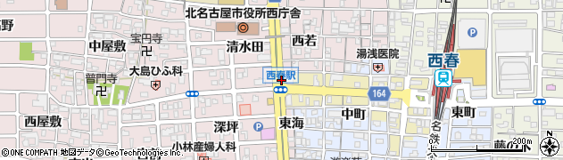 愛知県北名古屋市西之保東上沼周辺の地図