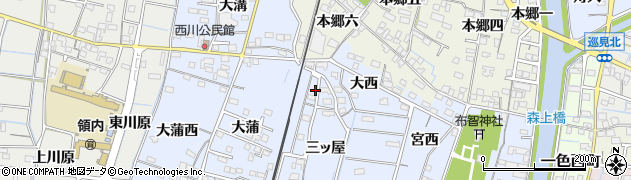 愛知県稲沢市祖父江町本甲三ッ屋68周辺の地図