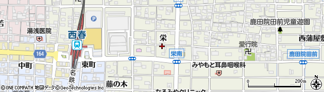 愛知県北名古屋市鹿田（栄）周辺の地図