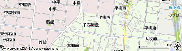 愛知県稲沢市祖父江町両寺内千石屋敷周辺の地図