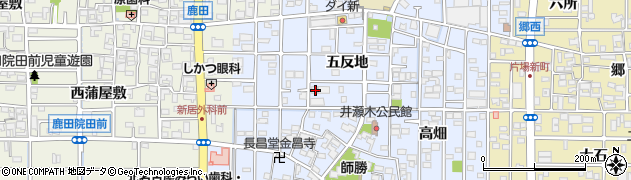 愛知県北名古屋市井瀬木五反地27周辺の地図