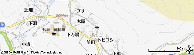 愛知県豊田市浅谷町周辺の地図
