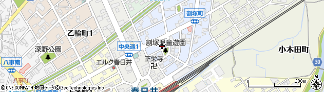 愛知県春日井市割塚町69周辺の地図