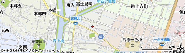 愛知県稲沢市一色巡見町周辺の地図
