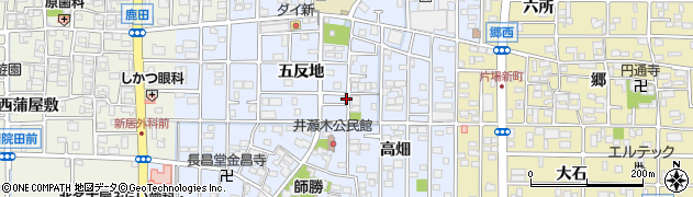 愛知県北名古屋市井瀬木五反地56周辺の地図