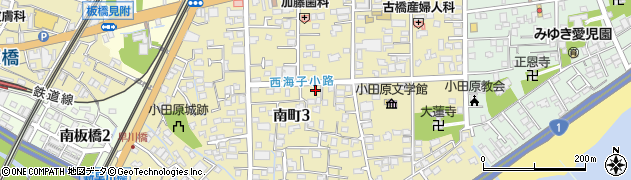 神奈川県小田原市南町周辺の地図