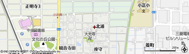 愛知県稲沢市長束町北浦48周辺の地図