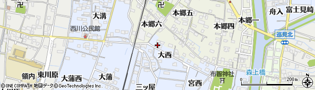 愛知県稲沢市祖父江町本甲大西27周辺の地図