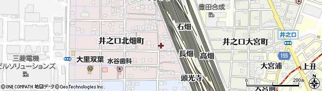 愛知県稲沢市井之口北畑町136周辺の地図
