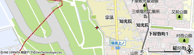 愛知県春日井市宗法町周辺の地図